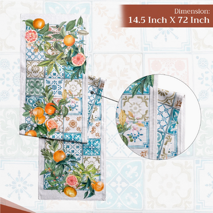 Agrume - Table Runner 100% Cotton - Double Layer