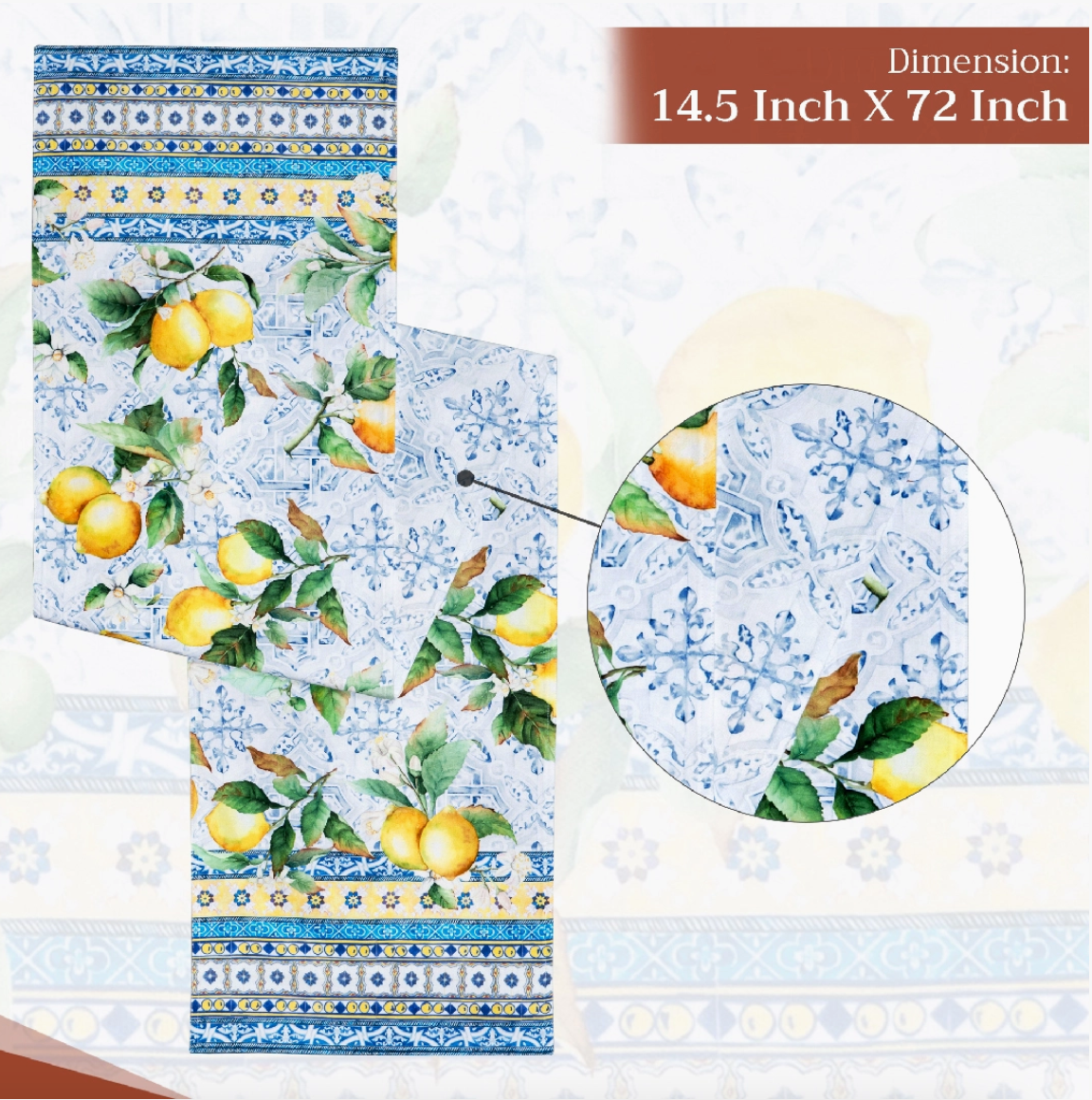 Citrus - Table Runner 100% Cotton - Double Layer