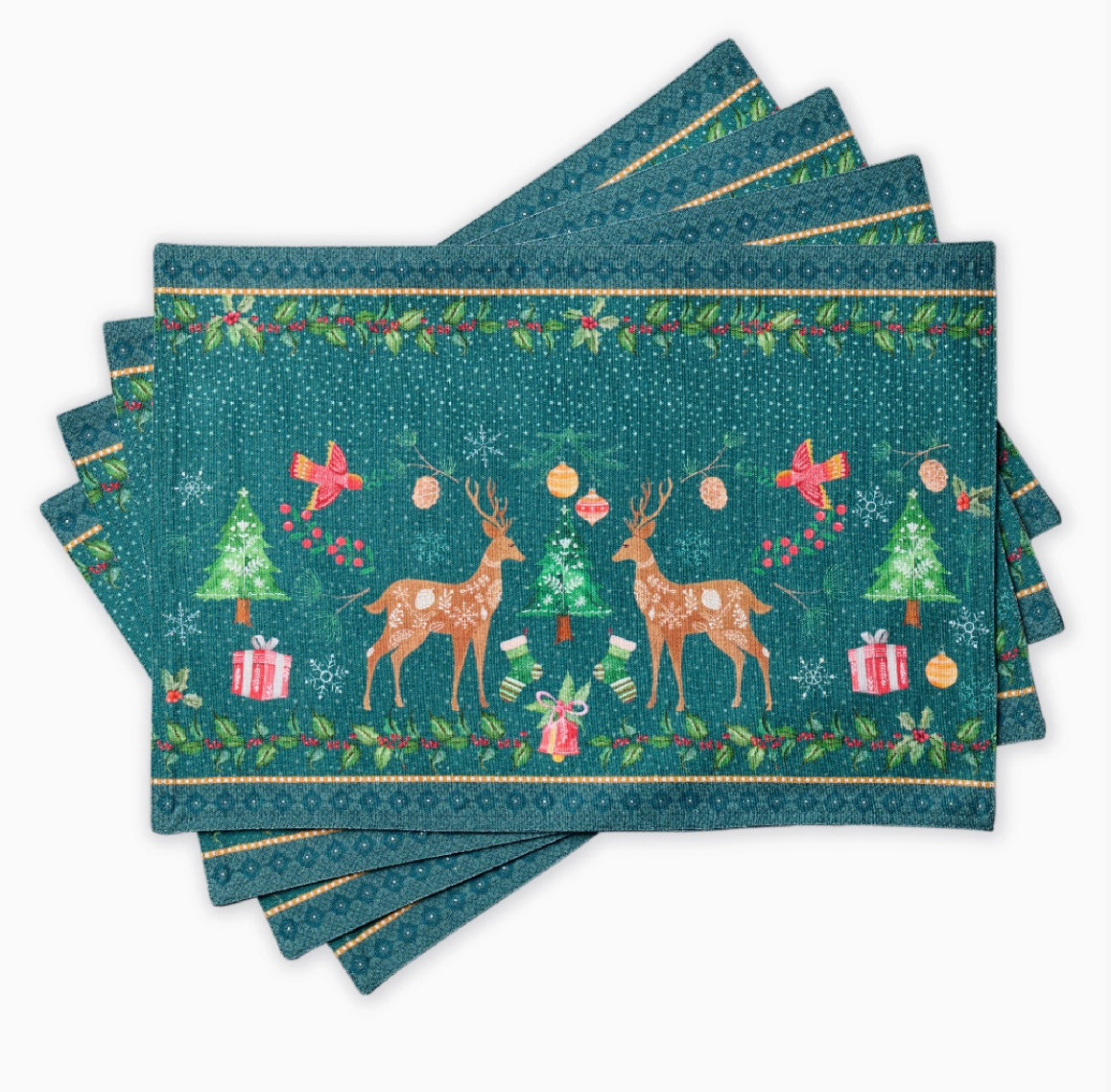 Hygge - Placemats Set of 4 100% Cotton 13" X 19"