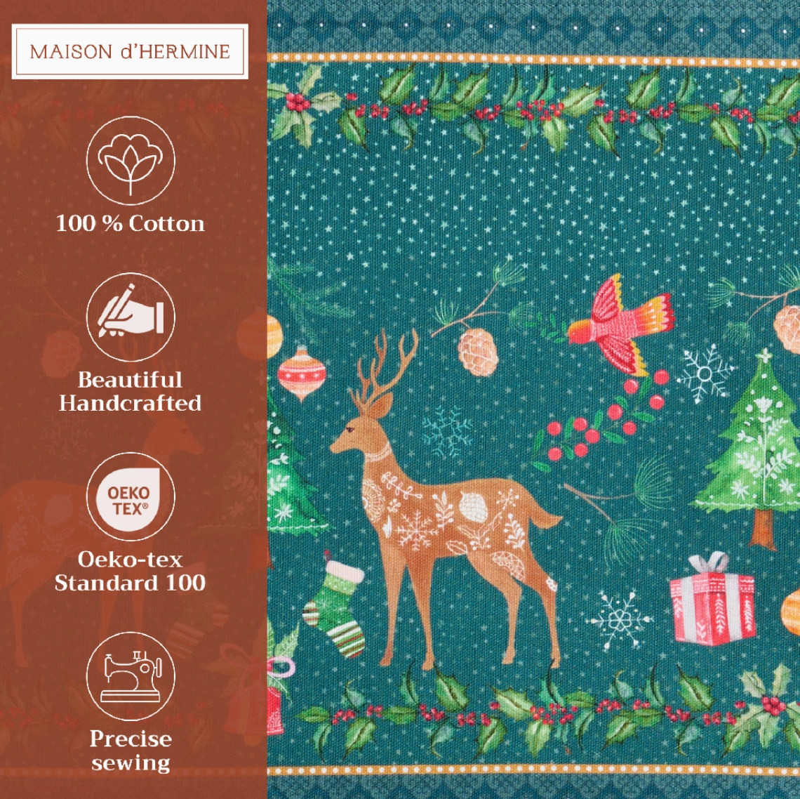 Hygge - Placemats Set of 4 100% Cotton 13" X 19"