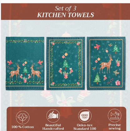 Hygge - Kitchen Towels 100% Cotton - Set of 3