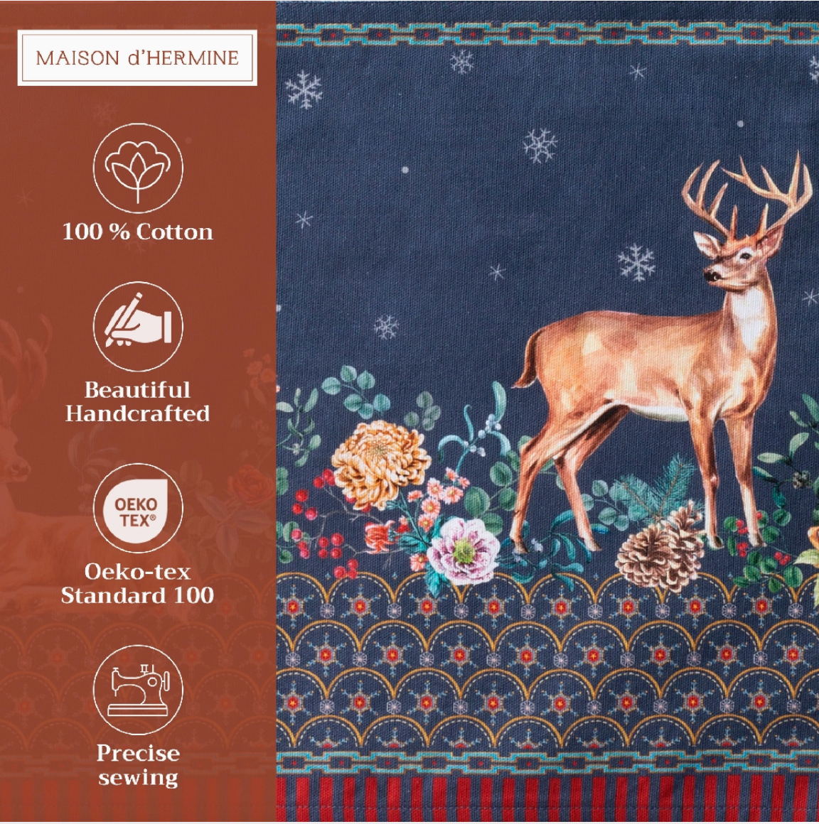Christmas Joy - Placemats Set of 4 100% Cotton 13" X 19"