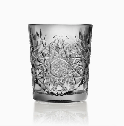 Libbey Hobstar Double Old Fashioned Glasses, 12oz, Smoke, Set of 4