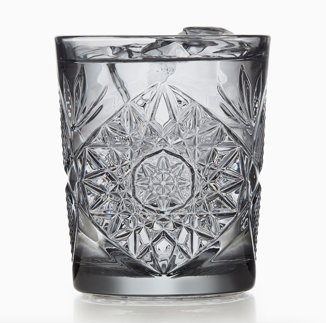 Libbey Hobstar Double Old Fashioned Glasses, 12oz, Smoke, Set of 4