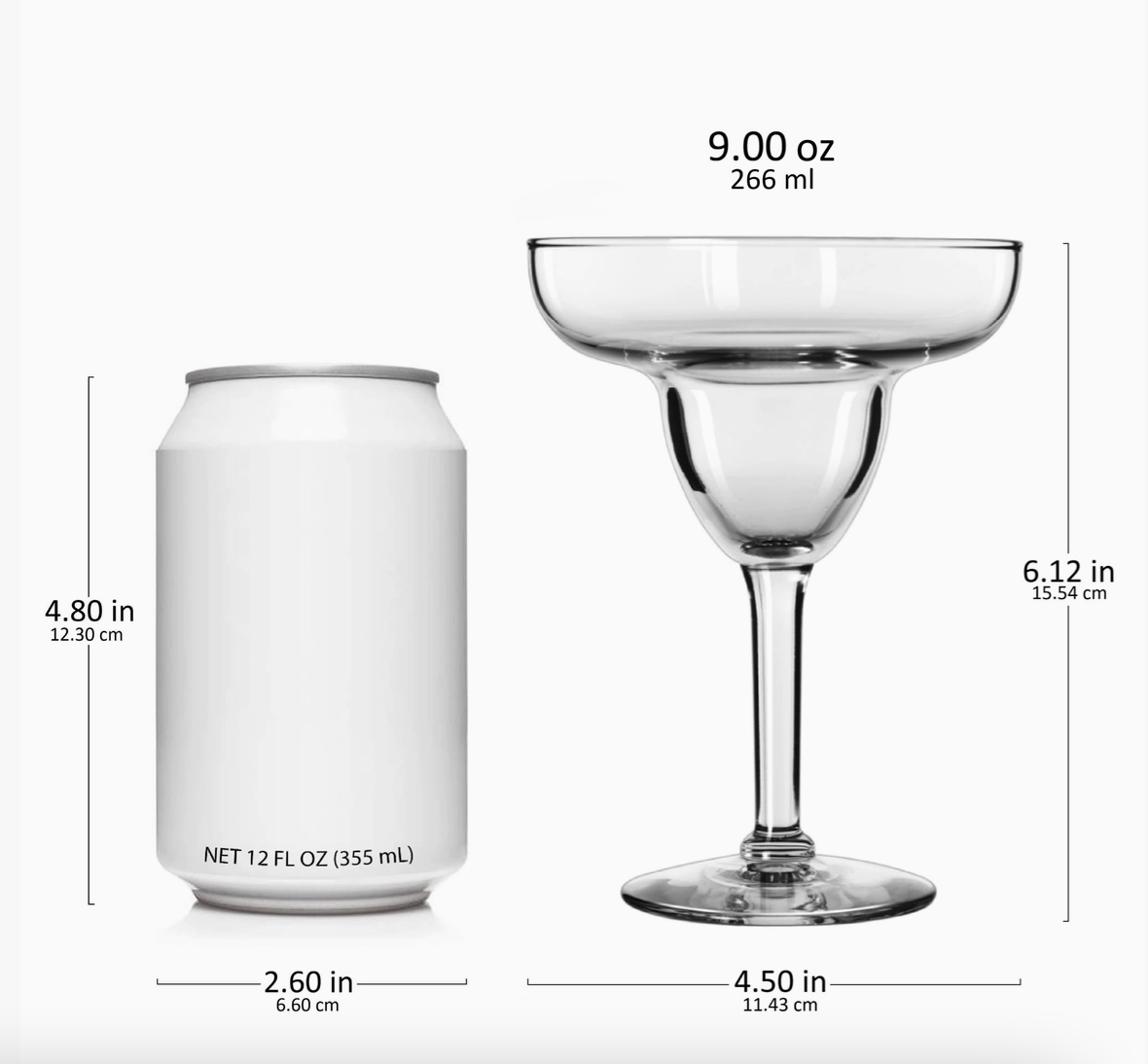 Libbey Margarita Party Glasses, 9-ounce, Set of 12