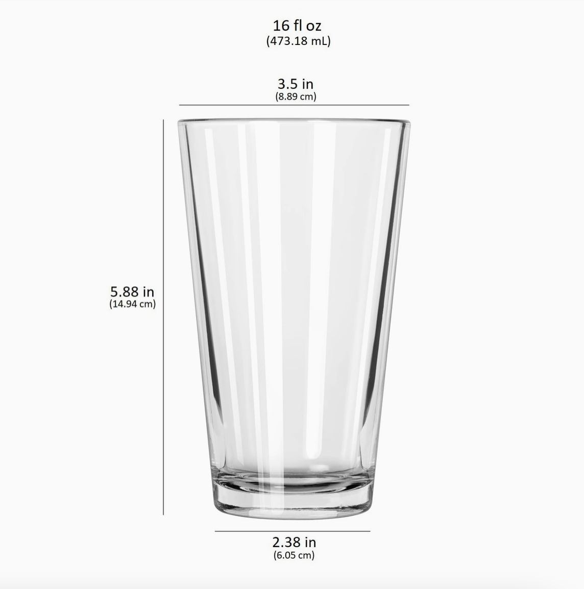 Libbey Bar Essentials Tumbler Glasses, 16 Ounce, Set of 6
