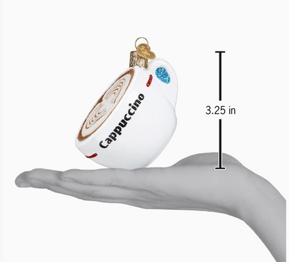 Cappuccino Blown Glass Ornament