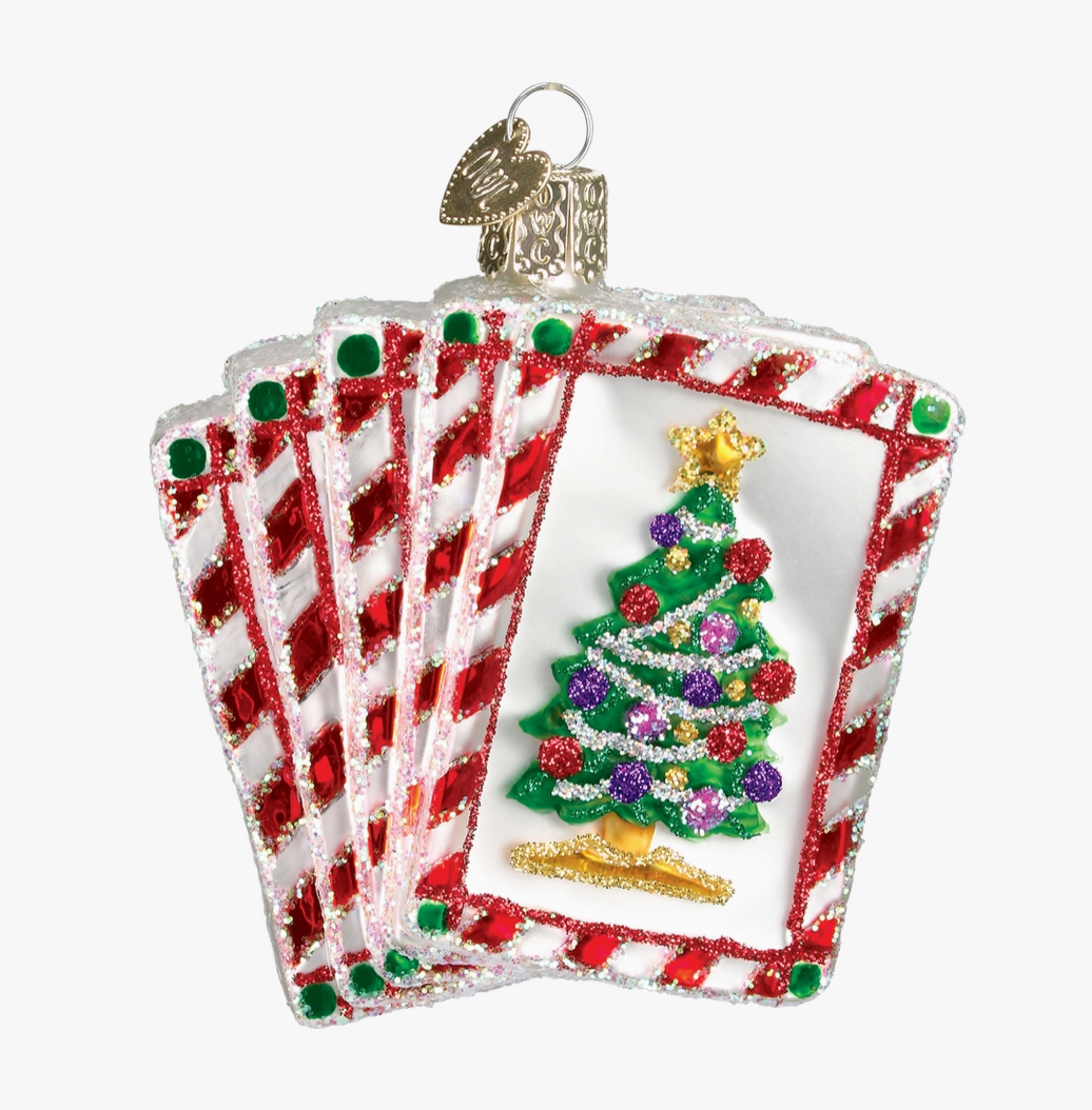 Royal Flush Blown Glass Ornament