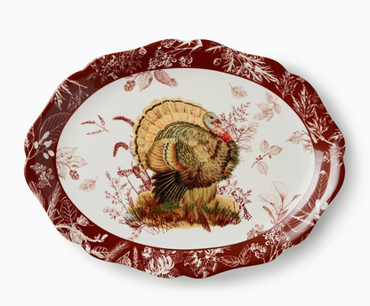 Pheasant Grove Oval Platter 16" X 12"