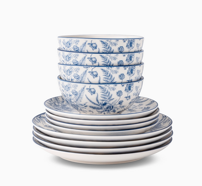 12pc Toile Dinnerware Set - Blazer