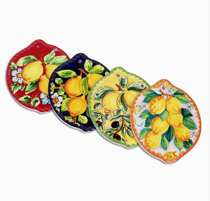 Set of 4 Lemon Tile Coasters