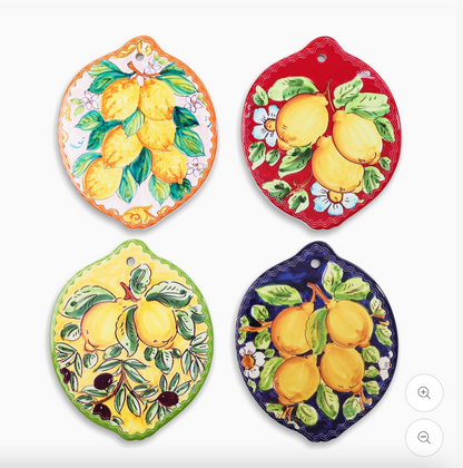 Set of 4 Lemon Tile Coasters