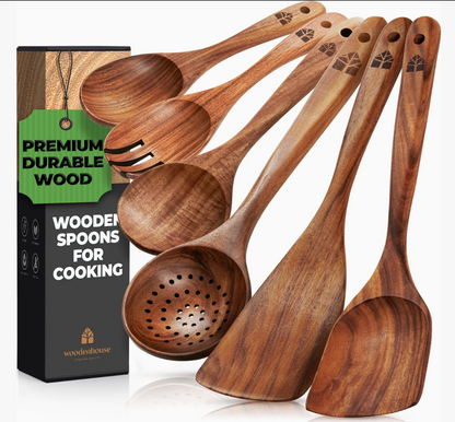 Wooden Spoons 6 Piece Set