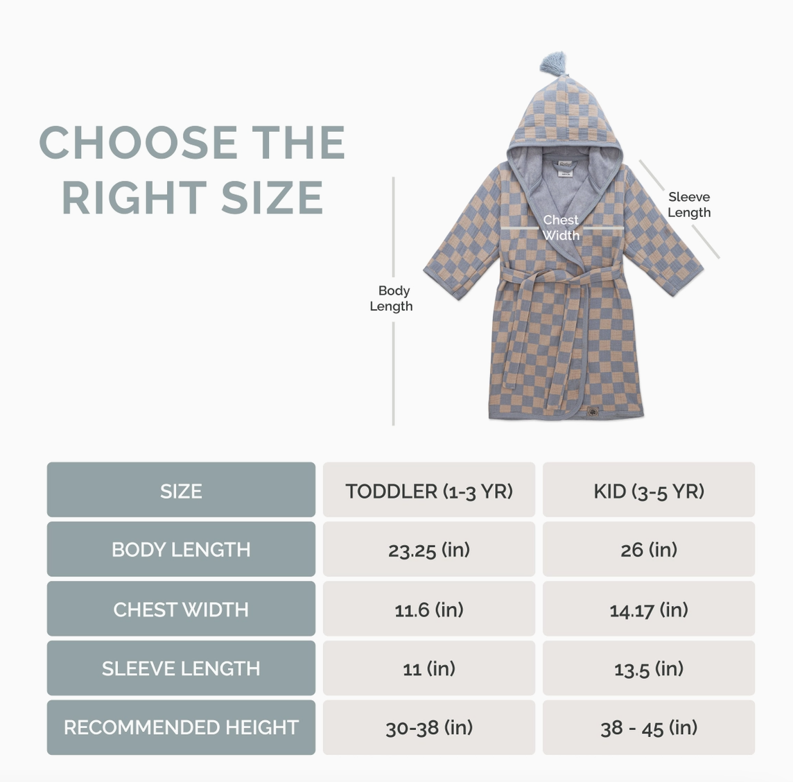 Toddler & Kids Hooded Bath Robe