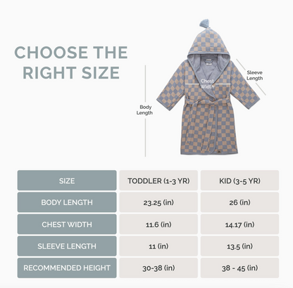 Toddler & Kids Hooded Bath Robe