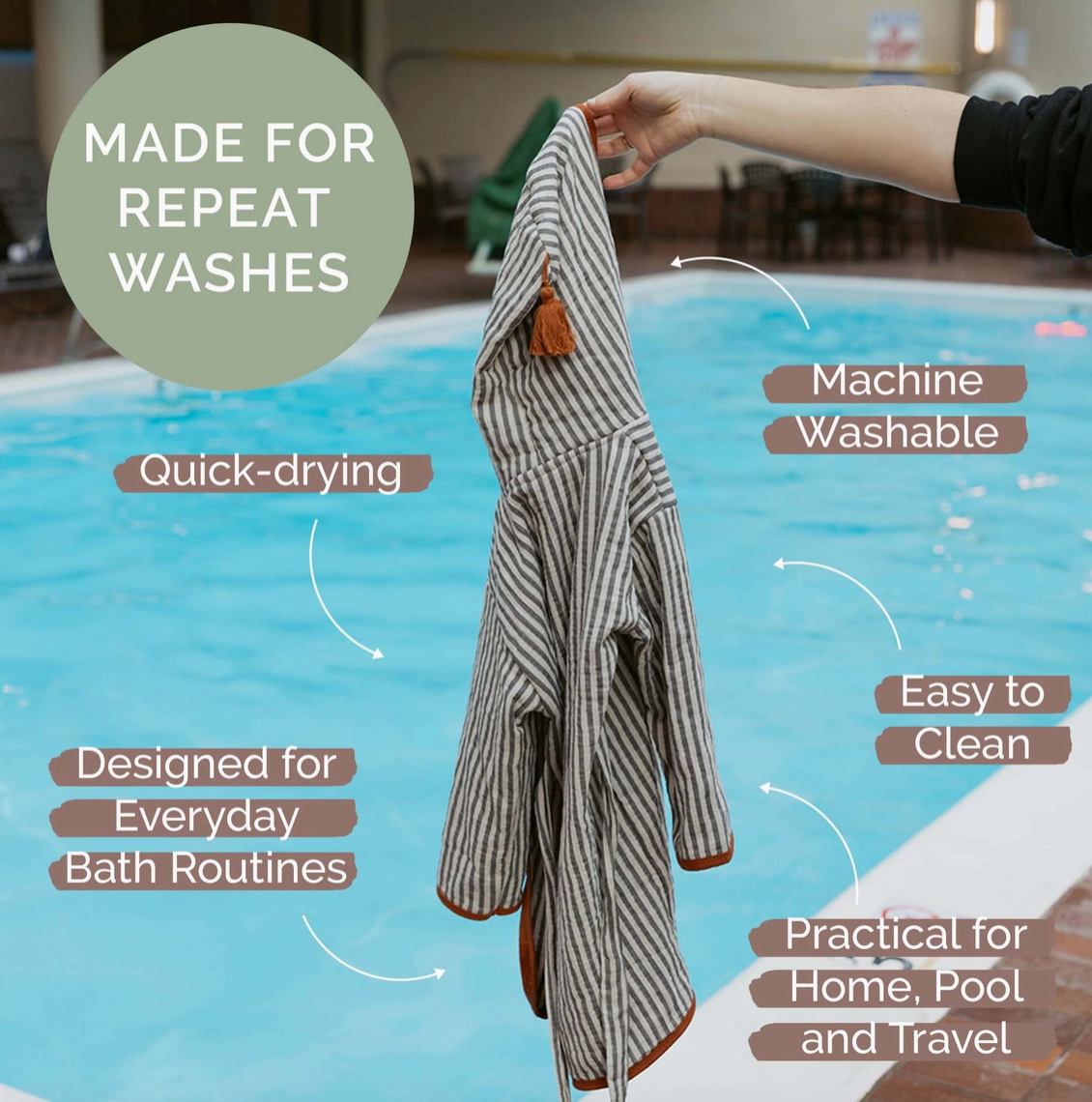 Toddler & Kids Hooded Bath Robe
