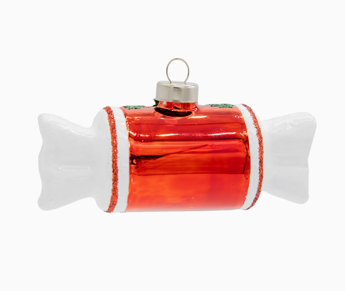 Tootsie Roll Holiday Wrapper Glass Christmas Ornament – Officially Licensed