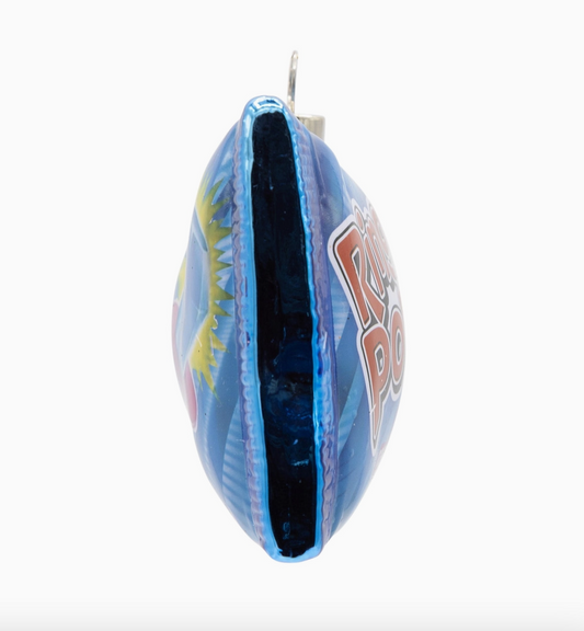 Blue Raspberry Ring Pop Wrapper Glass Christmas Ornament – Officially Licensed
