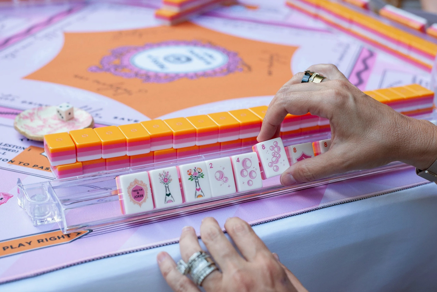 Bams & Bubbly American Mahjong Tile Set