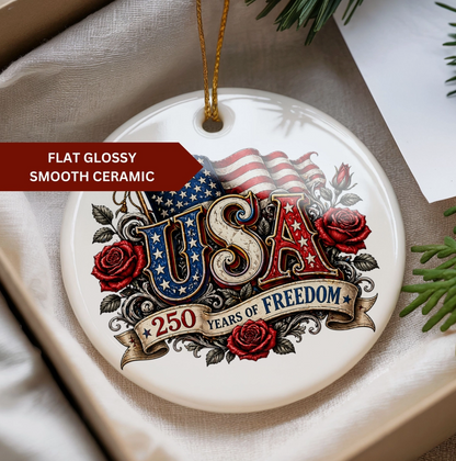 USA 250th Anniversary Commemorative Ornament – 1776–2026