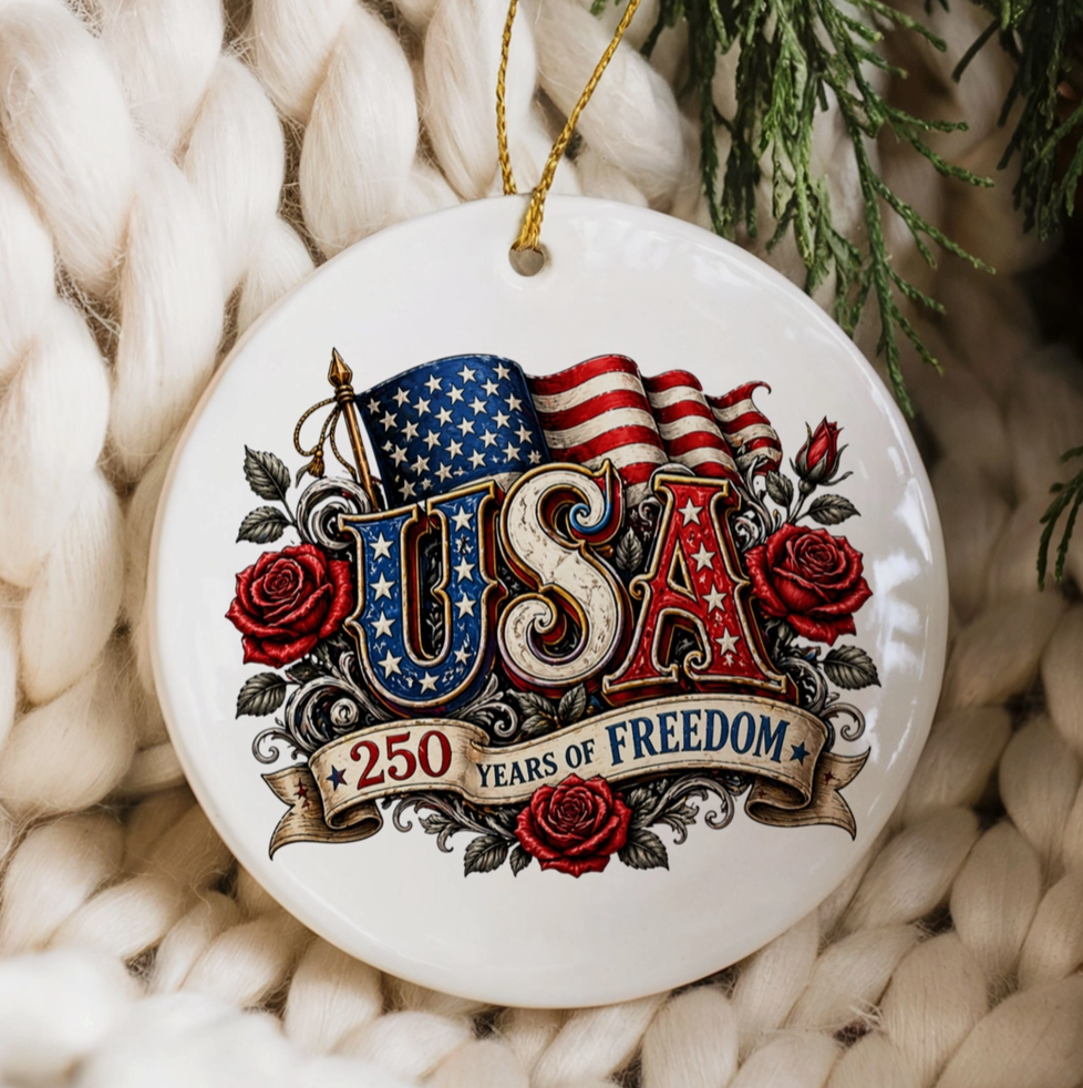 USA 250th Anniversary Commemorative Ornament – 1776–2026