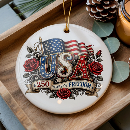 USA 250th Anniversary Commemorative Ornament – 1776–2026