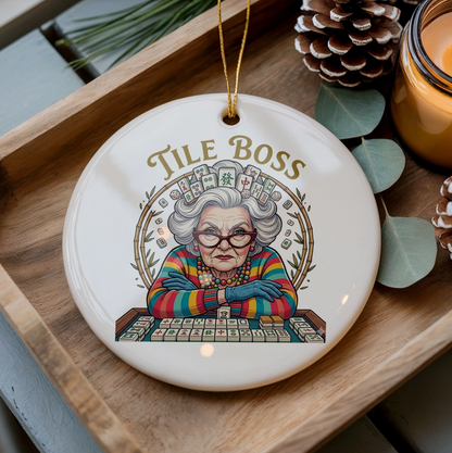 Tile Boss Mahjong Christmas Ornament
