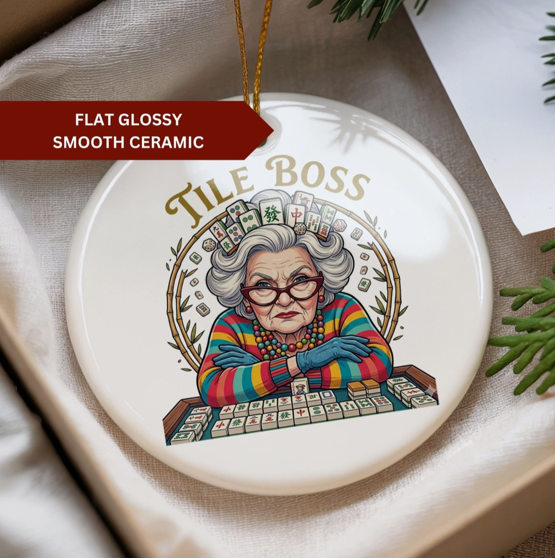 Tile Boss Mahjong Christmas Ornament