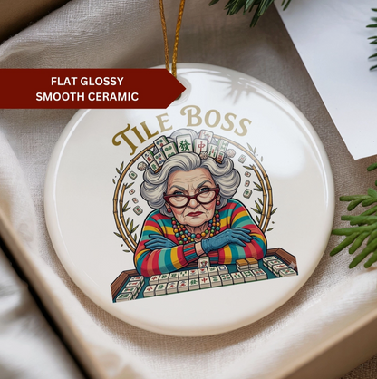 Tile Boss Mahjong Christmas Ornament
