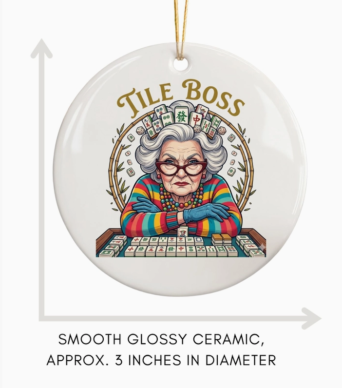 Tile Boss Mahjong Christmas Ornament