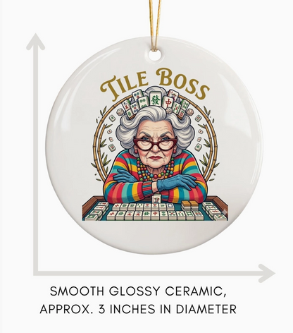 Tile Boss Mahjong Christmas Ornament