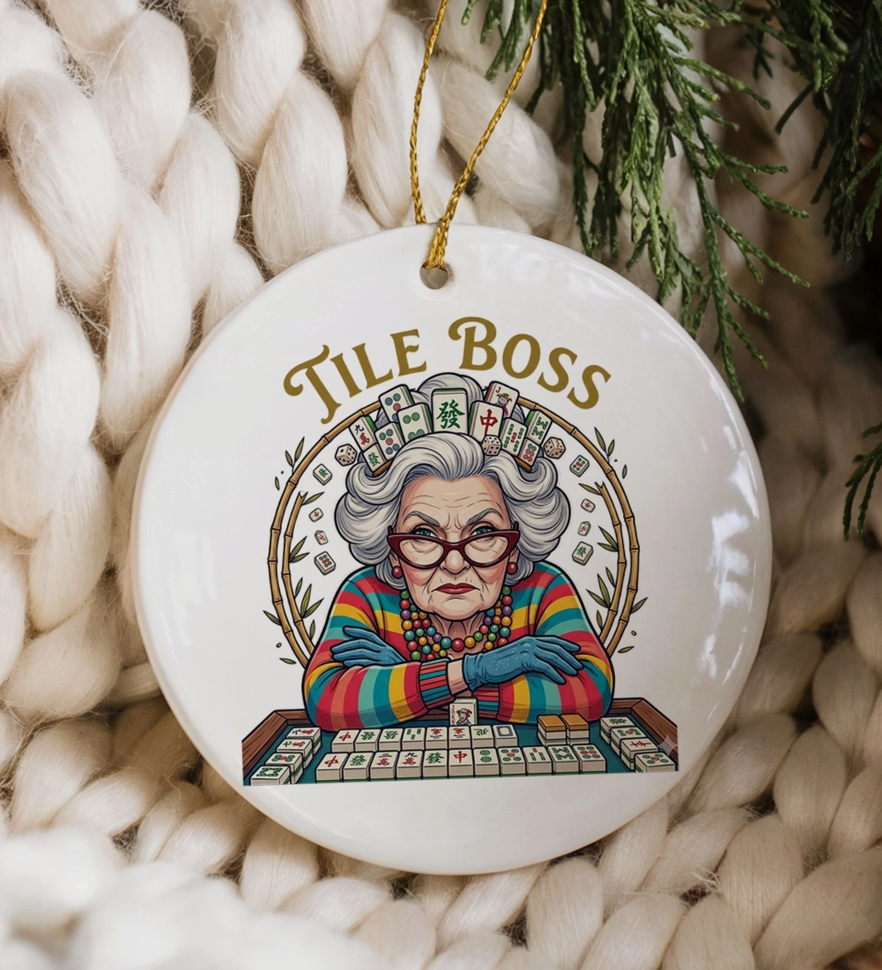 Tile Boss Mahjong Christmas Ornament