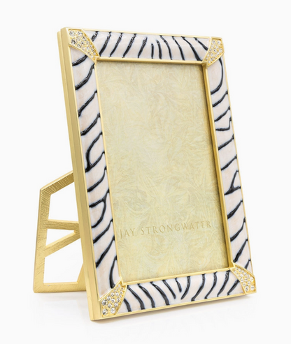 Jay Strongwater Lavinia 4" x 6" Frame – Zebra
