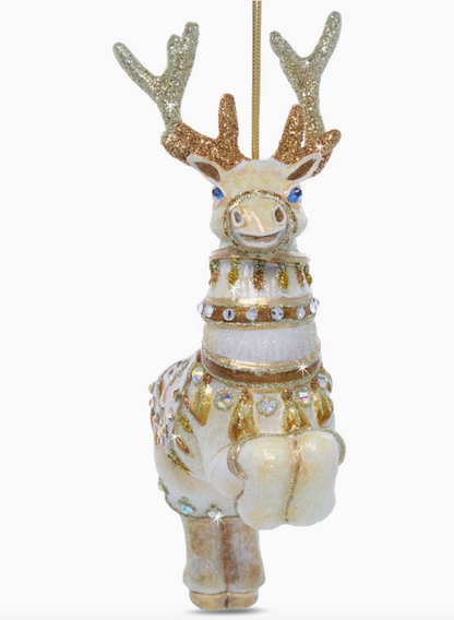 Jay Strongwater Blitzen Glass Reindeer Ornament
