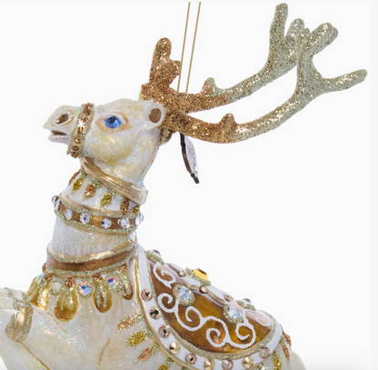 Jay Strongwater Blitzen Glass Reindeer Ornament