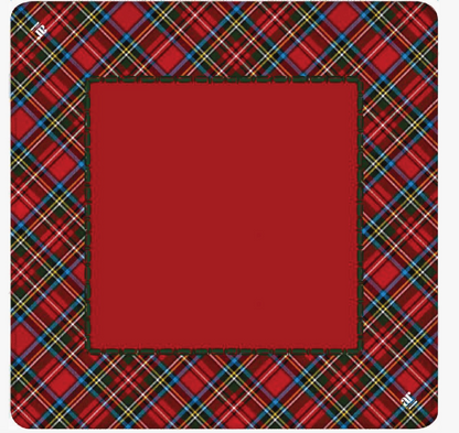 Tartan Tidings Christmas Mahjong Mat – 33" x 33" | Anders Ruff Design Co.