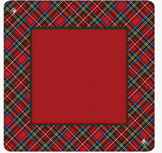 Tartan Tidings Christmas Mahjong Mat – 33" x 33" | Anders Ruff Design Co.
