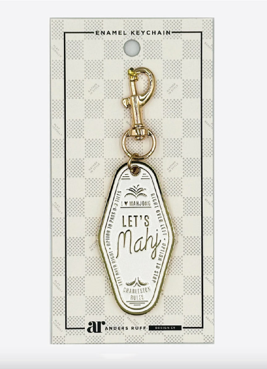 Let's Mahj Mahjong Enamel Keychain Charm – 3 Colors | Anders Ruff