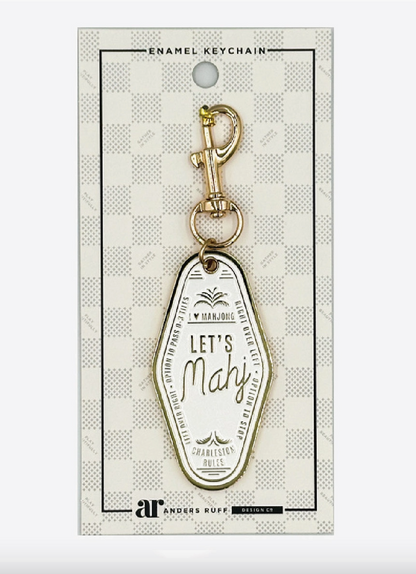 Let's Mahj Mahjong Enamel Keychain Charm – 3 Colors | Anders Ruff