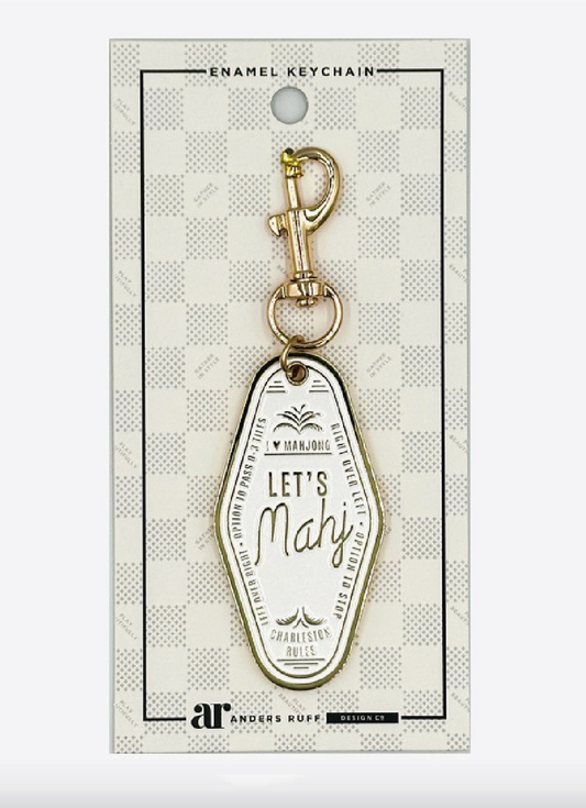 Let's Mahj Mahjong Enamel Keychain Charm – 3 Colors | Anders Ruff