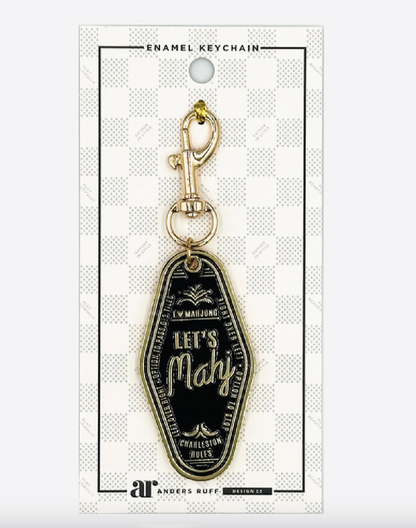 Let's Mahj Mahjong Enamel Keychain Charm – 3 Colors | Anders Ruff