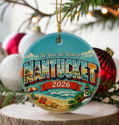 Nantucket Christmas 2026 Keepsake Ornament – 3 Styles