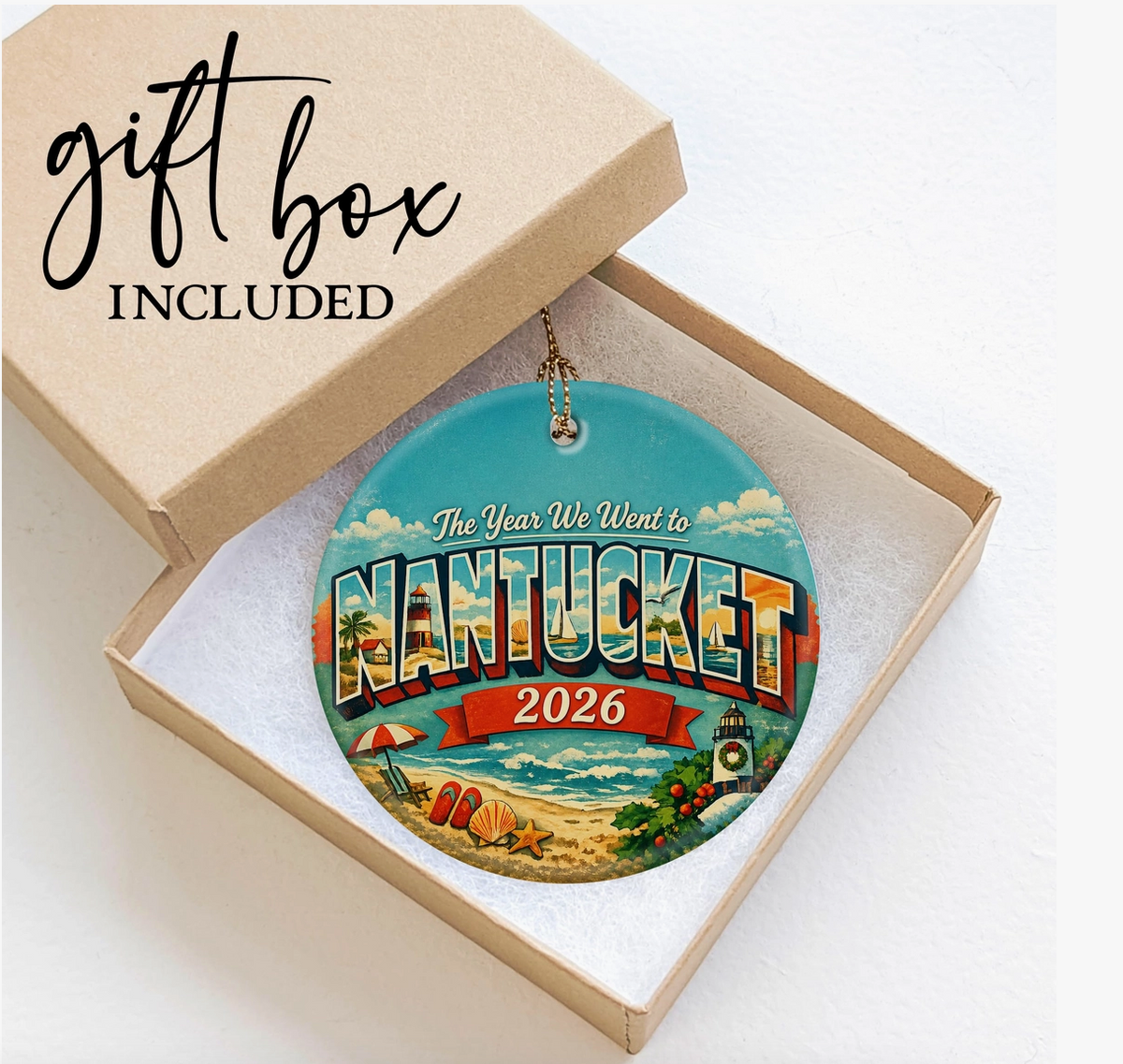 Nantucket Christmas 2026 Keepsake Ornament – 3 Styles