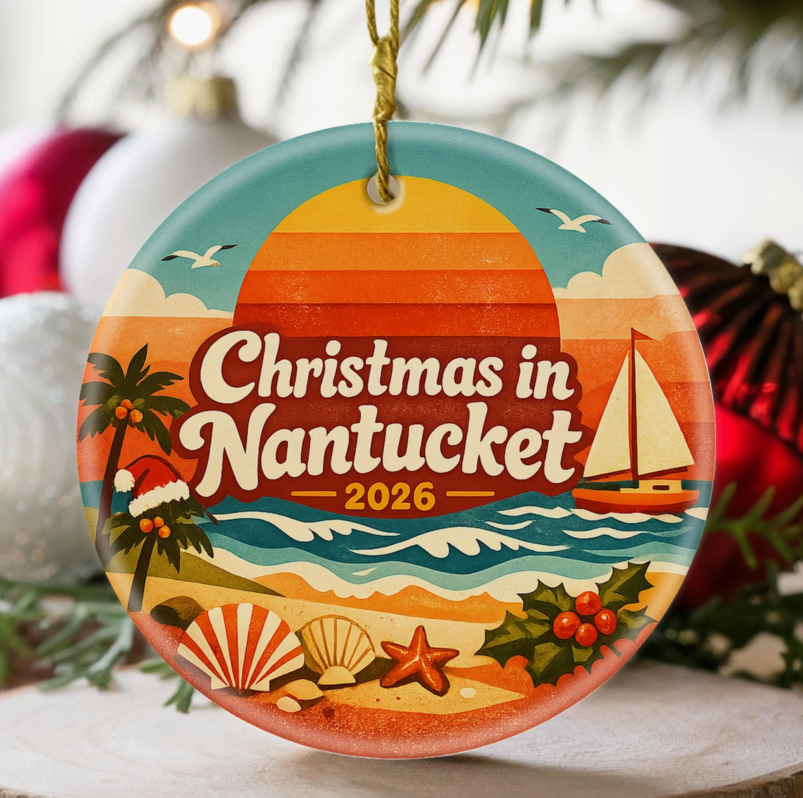 Nantucket Christmas 2026 Keepsake Ornament – 3 Styles