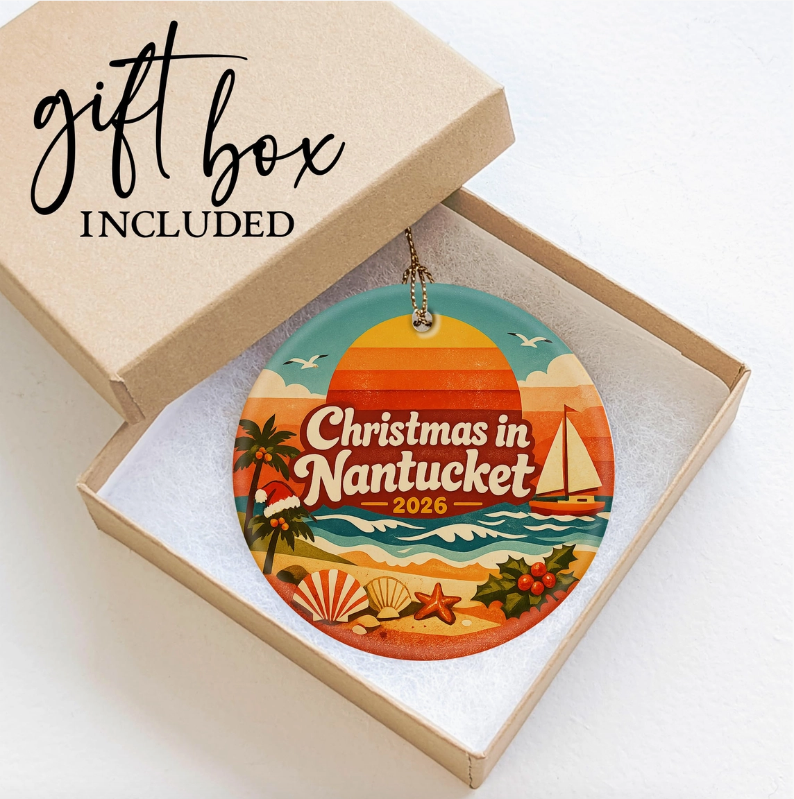 Nantucket Christmas 2026 Keepsake Ornament – 3 Styles