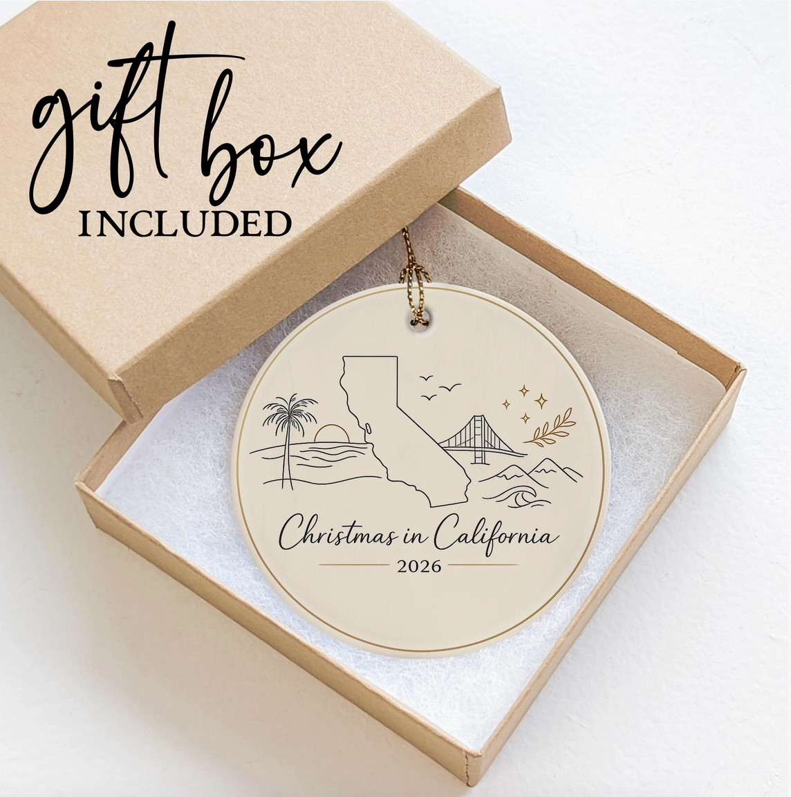 California Christmas 2026 Keepsake Ornament – 3 Styles
