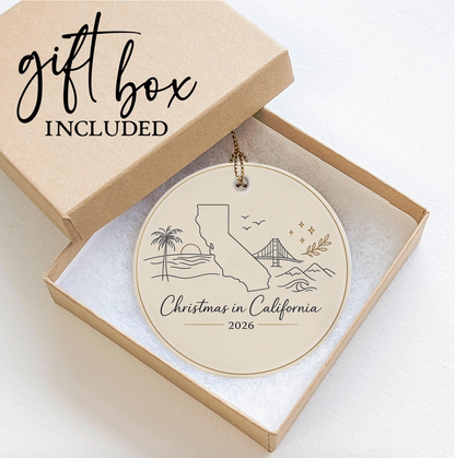 California Christmas 2026 Keepsake Ornament – 3 Styles