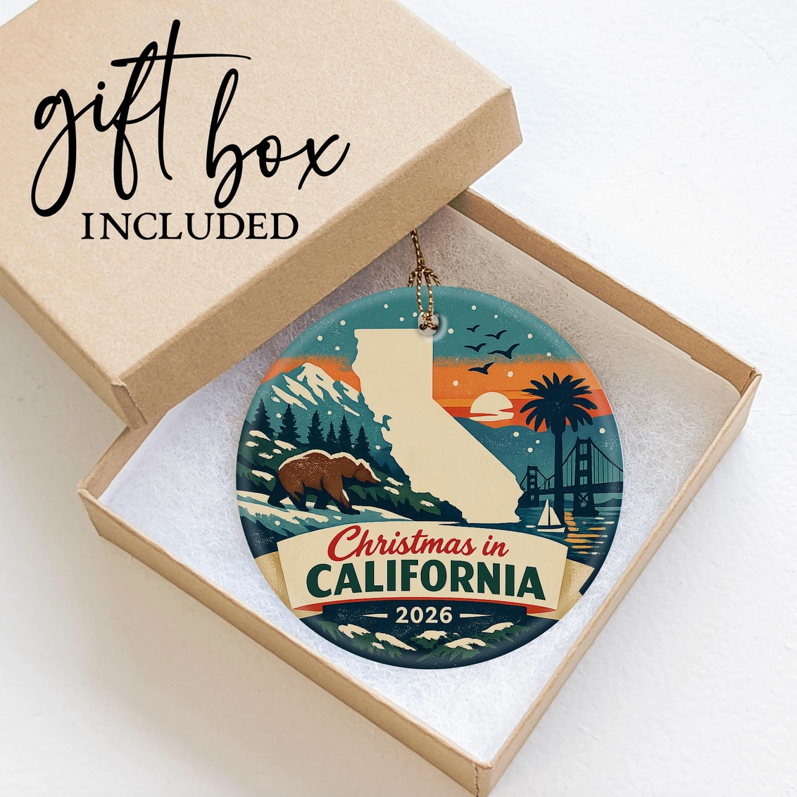 California Christmas 2026 Keepsake Ornament – 3 Styles