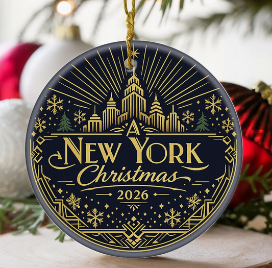 New York Christmas Ornament 2026 – 3 Styles
