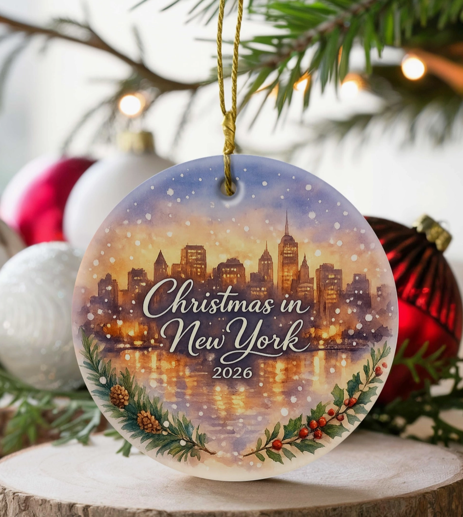New York Christmas Ornament 2026 – 3 Styles